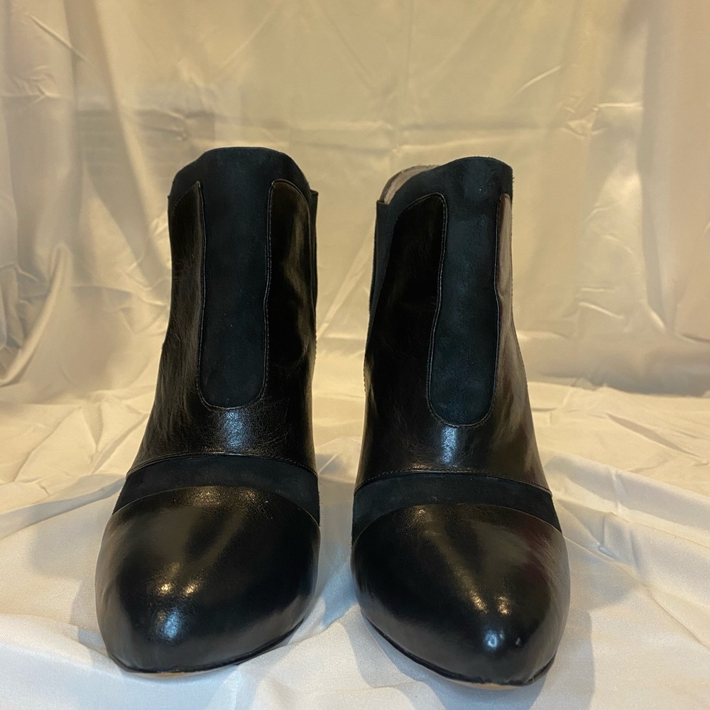BCBG Leather and Suede Bootie